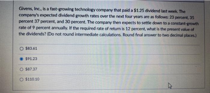 Givens inc is a fast growing technology