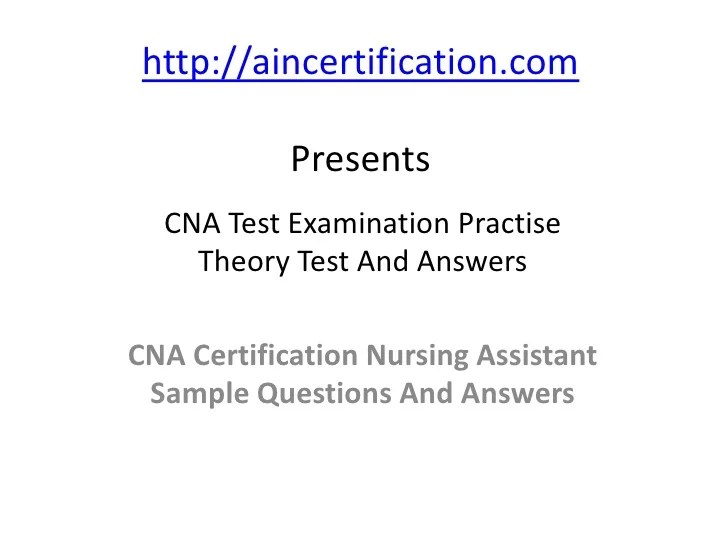 Cna chapter 6 exam answers