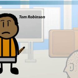 How does the tom robinson trial affect scout