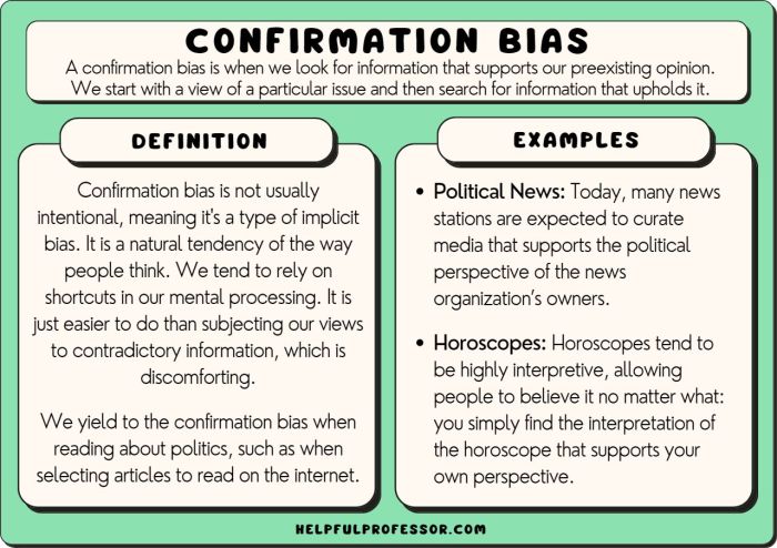 Bias can be evident in one's analysis of objective truth