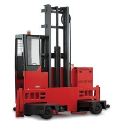 You're driving a sit-down counterbalance forklift